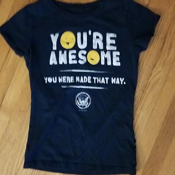 Kid President Child's Navy Short Sleeve Shirt. - Picture 1 of 4